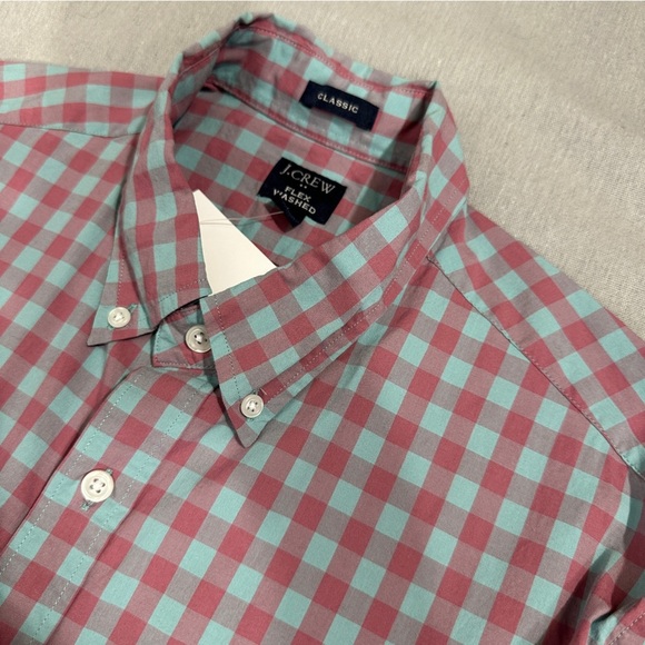NEW J. Crew Flex Washed Classic Fit shirt, sz. Lg., check pattern, casual - Picture 1 of 12